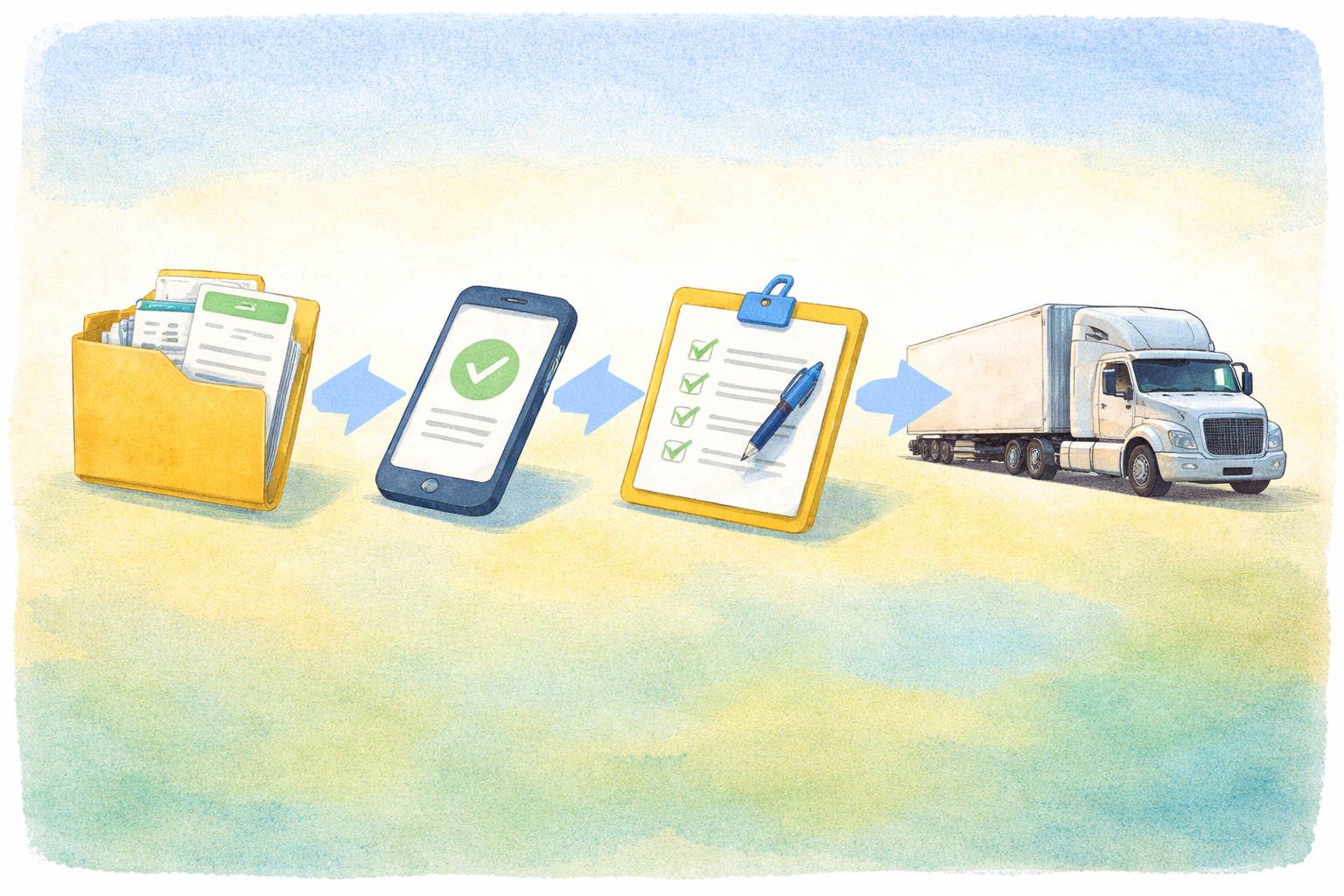 Simple workflow from packet to hired driver